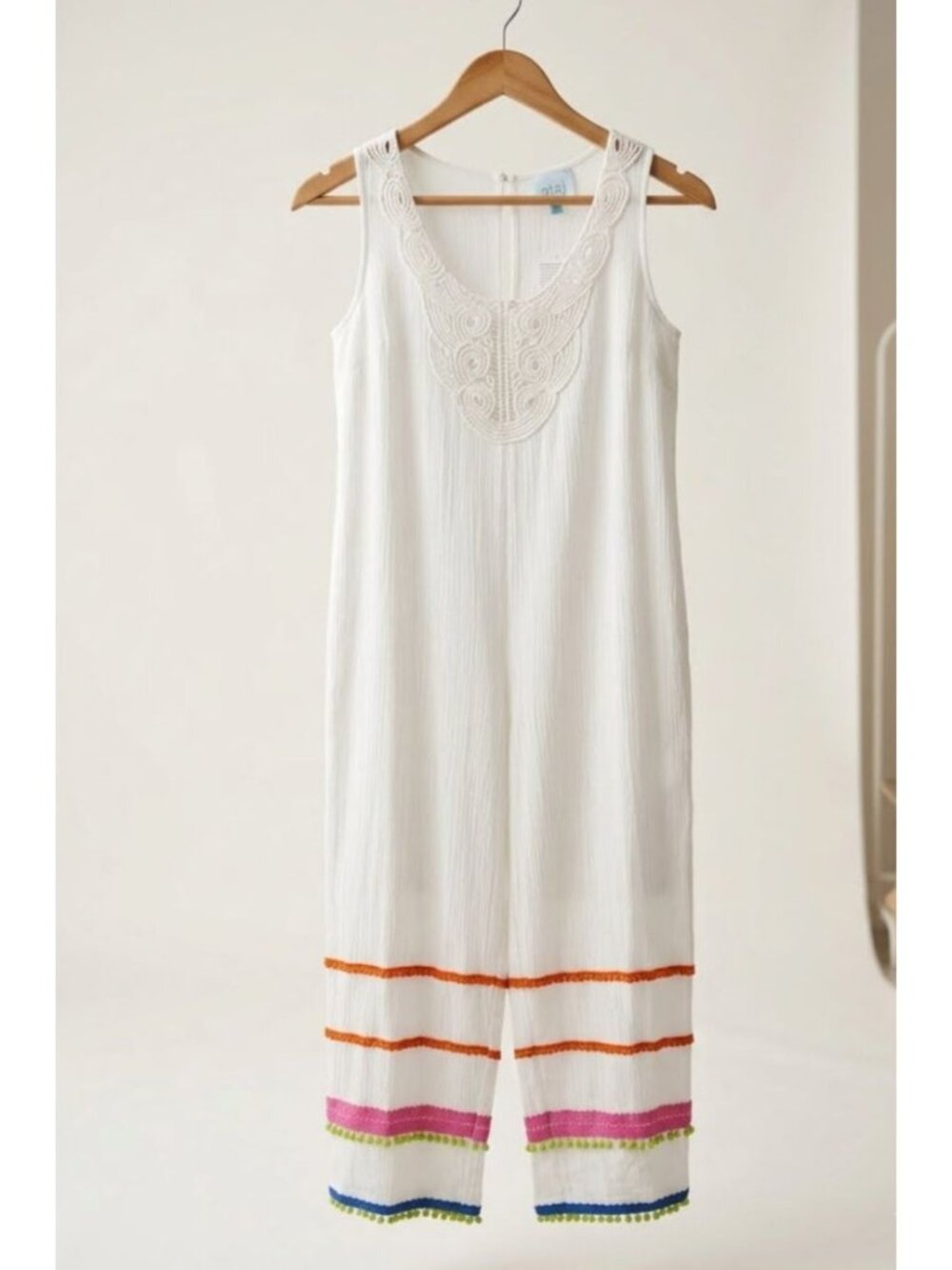 NWT Taj by Sabrina Crippa Luxury Resort Bohemian Gauzy Jumpsuit Size Small
